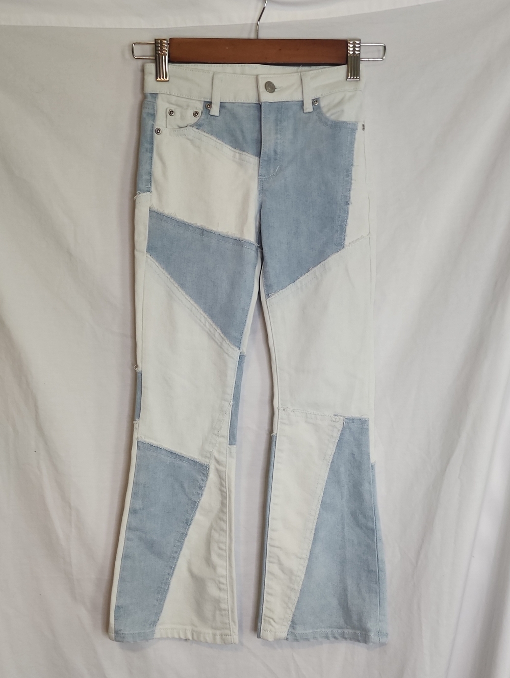 Tractr Size 7 Girls Patchwork Colorblock Jeans